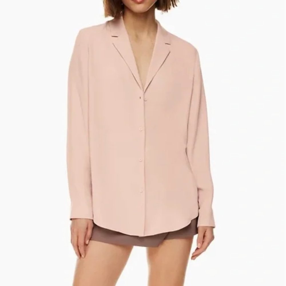 NWT Aritzia monocle satin shirt